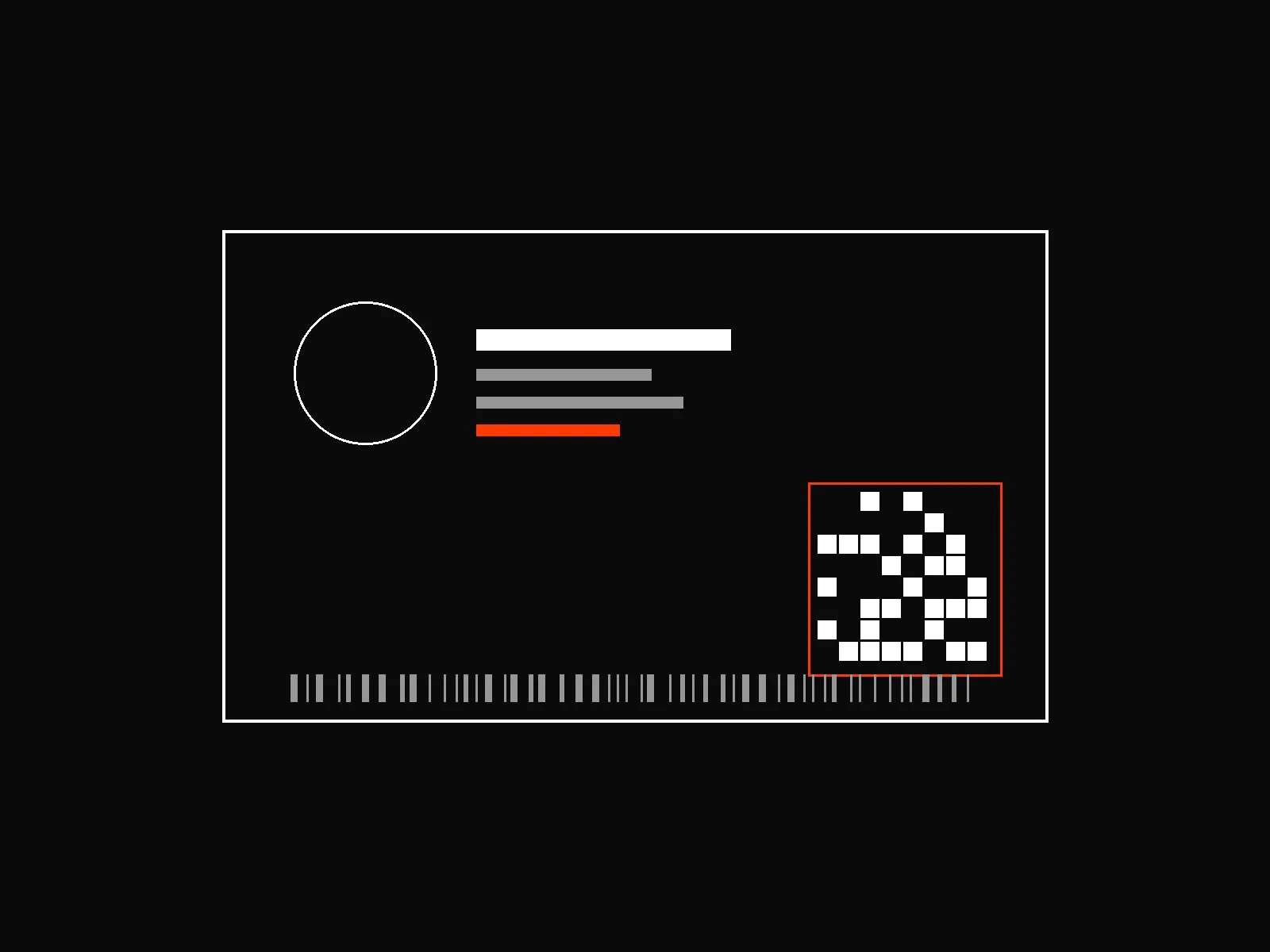 Schematic illustration of a digital patient ID card — not the client's real interface